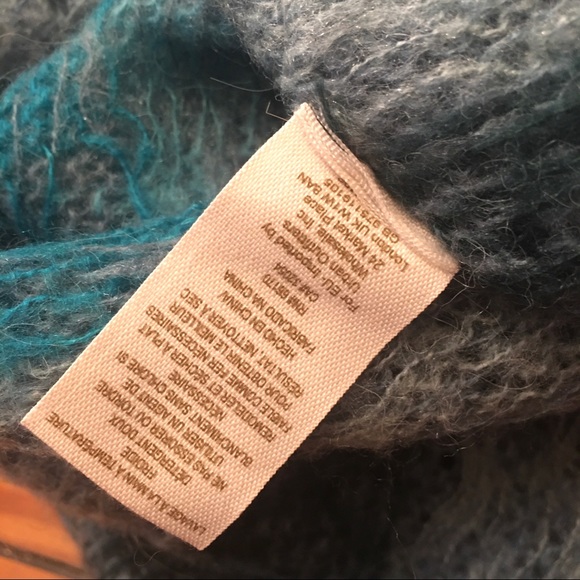 Free People Blue Scoop Neck Oversized Sweater XS - Picture 7 of 7